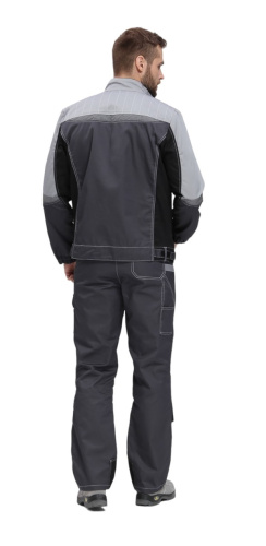 Костюм с п/к ВЕКТРОН ФОРМУЛА-2 35хб/65пэ, пл.240, т.сер/сер/черн.