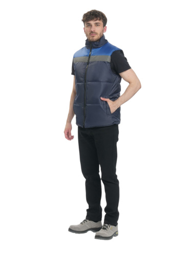 Жилет утепленный ЭКСПЕРТНЫЙ на замке, 100пэ, пл.90, т.син/вас.