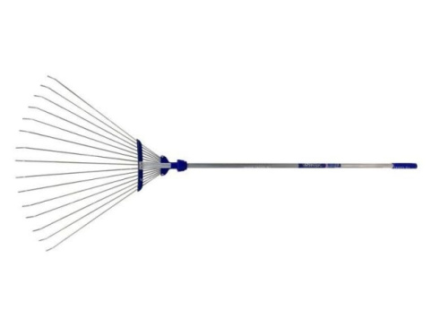 Грабли веерные проволочные раздвижные с алюминиевым черенком