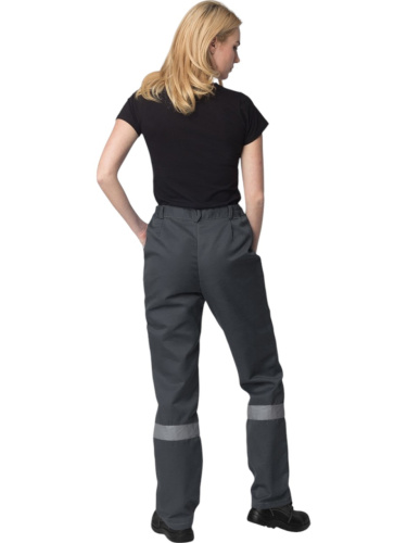 Костюм женский с брюками ВЕСНА-1 NEW 35хб/65пэ, пл.210, т.сер/красный