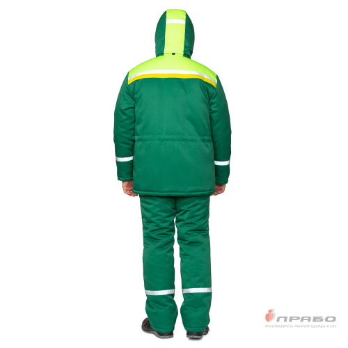 Костюм утепленный с п/к СТРОЙКА 20хб/80пэ пл.190 темно-синий/василёк/лимонный